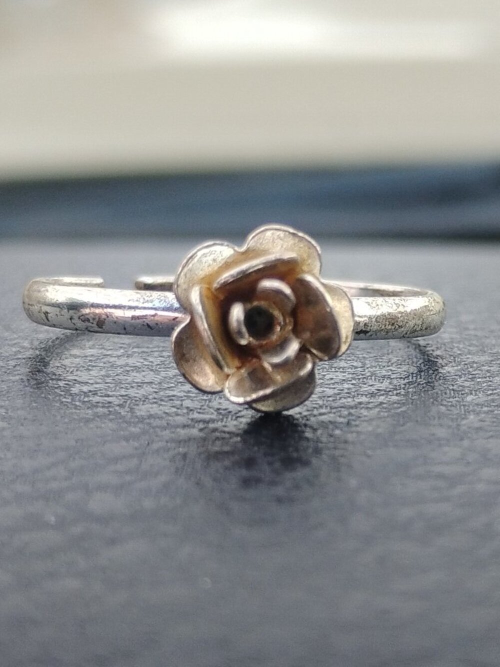 Vintage Rose Ring Size 7 Adjustable Sizing